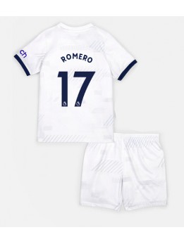Otroški Nogometna dresi replika Tottenham Hotspur Cristian Romero #17 Domači 2023-24 Kratek rokav (+ hlače)